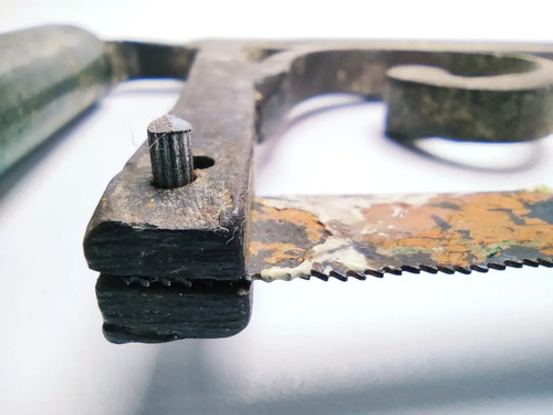 Segueta Antigua En Hierro Forjado, Elaboración Artesanal.  - foto 6