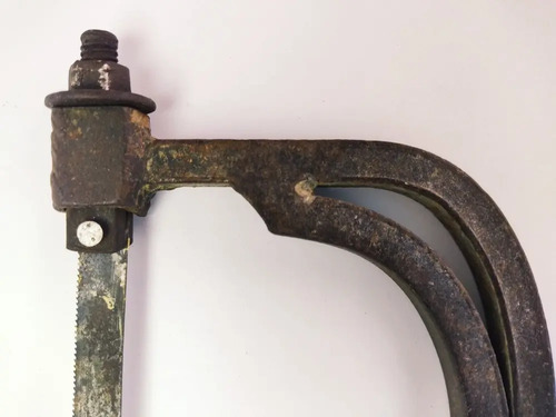 Segueta Antigua En Hierro Forjado, Elaboración Artesanal.  - foto 8