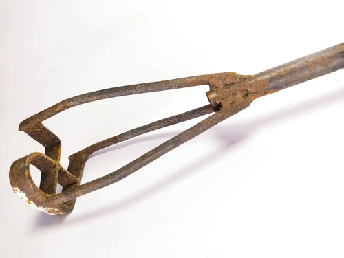 Marca De Ganado Antigua, En Hierro Forjado Y Madera, Figura A P - foto 4