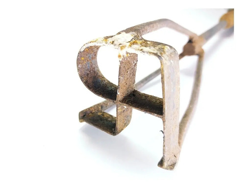 Marca De Ganado Antigua, En Hierro Forjado Y Madera, Figura A P - foto 8
