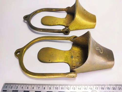 Estribos Antiguos Para Niña, En Bronce Macizo, Originales - foto 6