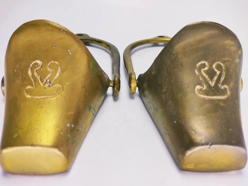 Estribos Antiguos Para Niña, En Bronce Macizo, Originales - foto 7