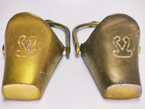 Estribos Antiguos Para Niña, En Bronce Macizo, Originales - foto 9
