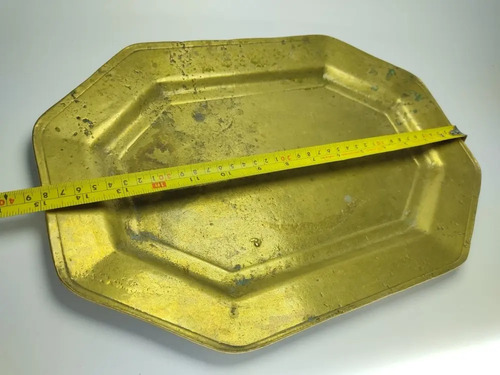 Bandeja Antigua Maciza En Bronce, Muy Pesada. 1920 Aproximad - foto 3