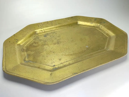 Bandeja Antigua Maciza En Bronce, Muy Pesada. 1920 Aproximad - foto 6