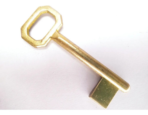 Llave Antigua, En Bronce, Original - foto 2