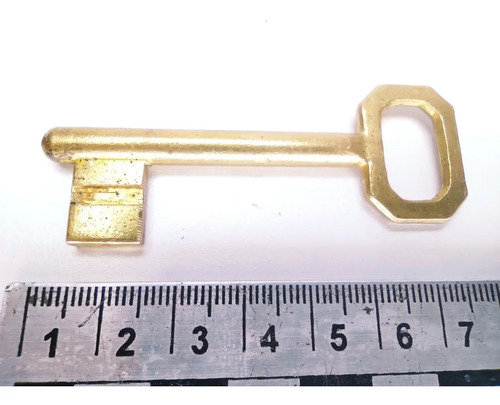 Llave Antigua, En Bronce, Original - foto 4