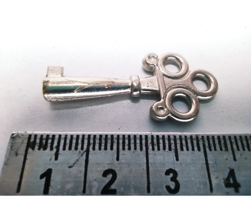 Llave Antigua, Metal Niquelado, Pequeña - foto 7