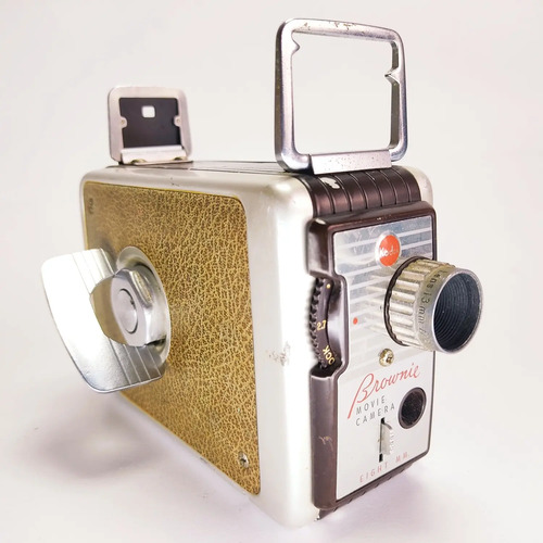 Cámara De Vídeo 8 Antigua, Kodak Brownie, A Cuerda, Funciona