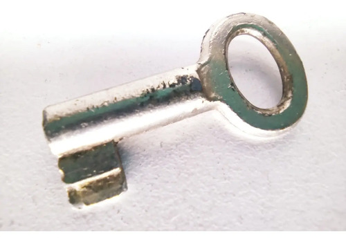 Llave Antigua Original N.º 4, Pequeña, Cromada, Ideal Para Dije