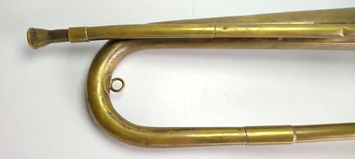 Corneta Musical Antigua, Banda Marcial, En Bronce, Años 70 - foto 4