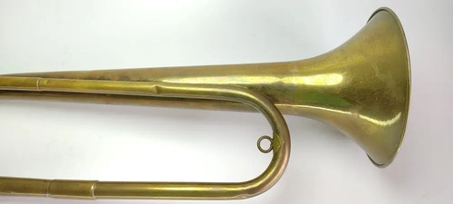 Corneta Musical Antigua, Banda Marcial, En Bronce, Años 70 - foto 5