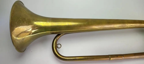 Corneta Musical Antigua, Banda Marcial, En Bronce, Años 70 - foto 9