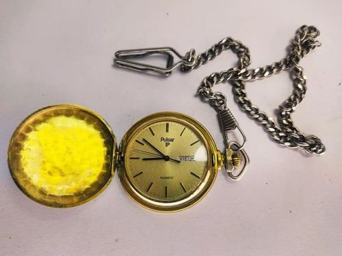 Reloj De Bolsillo Retro. Pulsar Japón. Reparar El Calendario - foto 2