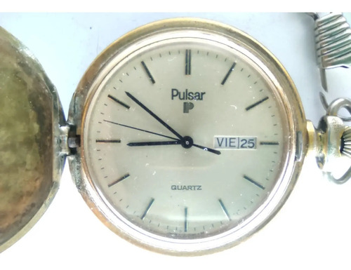 Reloj De Bolsillo Retro. Pulsar Japón. Reparar El Calendario - foto 3