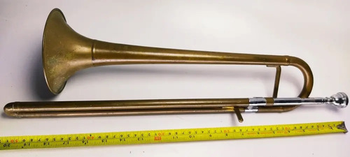 Trombón Antiguo Getzen Deluxe Elkhorn Wis 47cm Y 12cm Diámet - foto 5