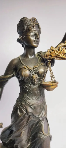 Escultura Dama De La Justicia, En Marfilina, 41 cm - foto 4