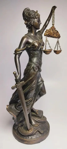 Escultura Dama De La Justicia, En Marfilina, 41 cm - foto 5