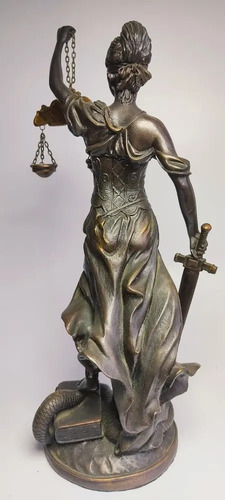 Escultura Dama De La Justicia, En Marfilina, 41 cm - foto 6