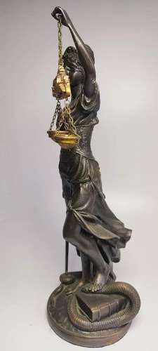 Escultura Dama De La Justicia, En Marfilina, 41 cm - foto 7