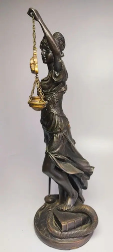 Escultura Dama De La Justicia, En Marfilina, 41 cm - foto 8
