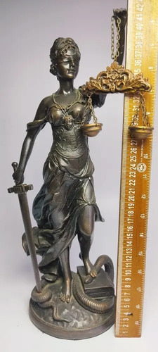 Escultura Dama De La Justicia, En Marfilina, 41 cm - foto 9