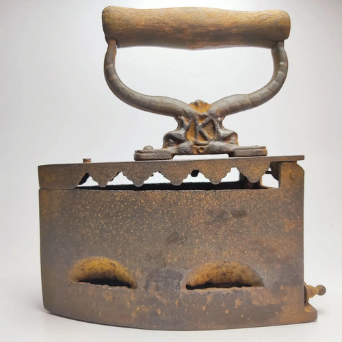 Plancha A Carbón Antigua, En Hierro Fundido, Original, Serie K